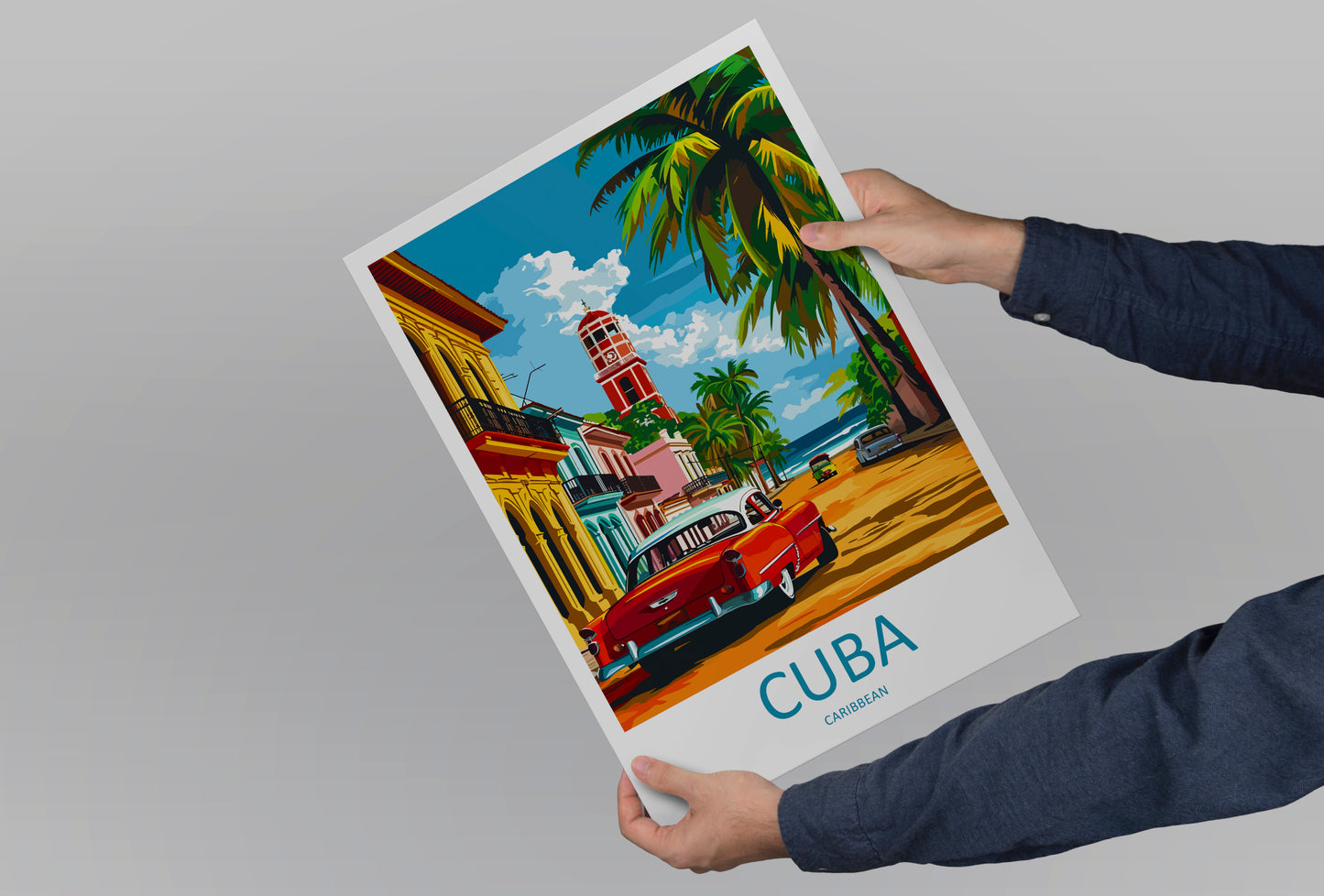 Cuba Caribbean Travel Poster