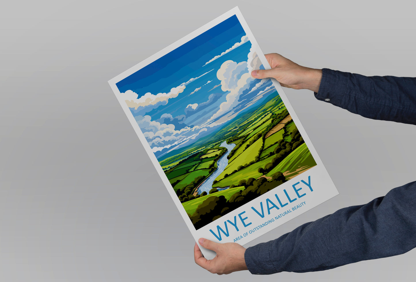 Wye Valley England Travel Poster