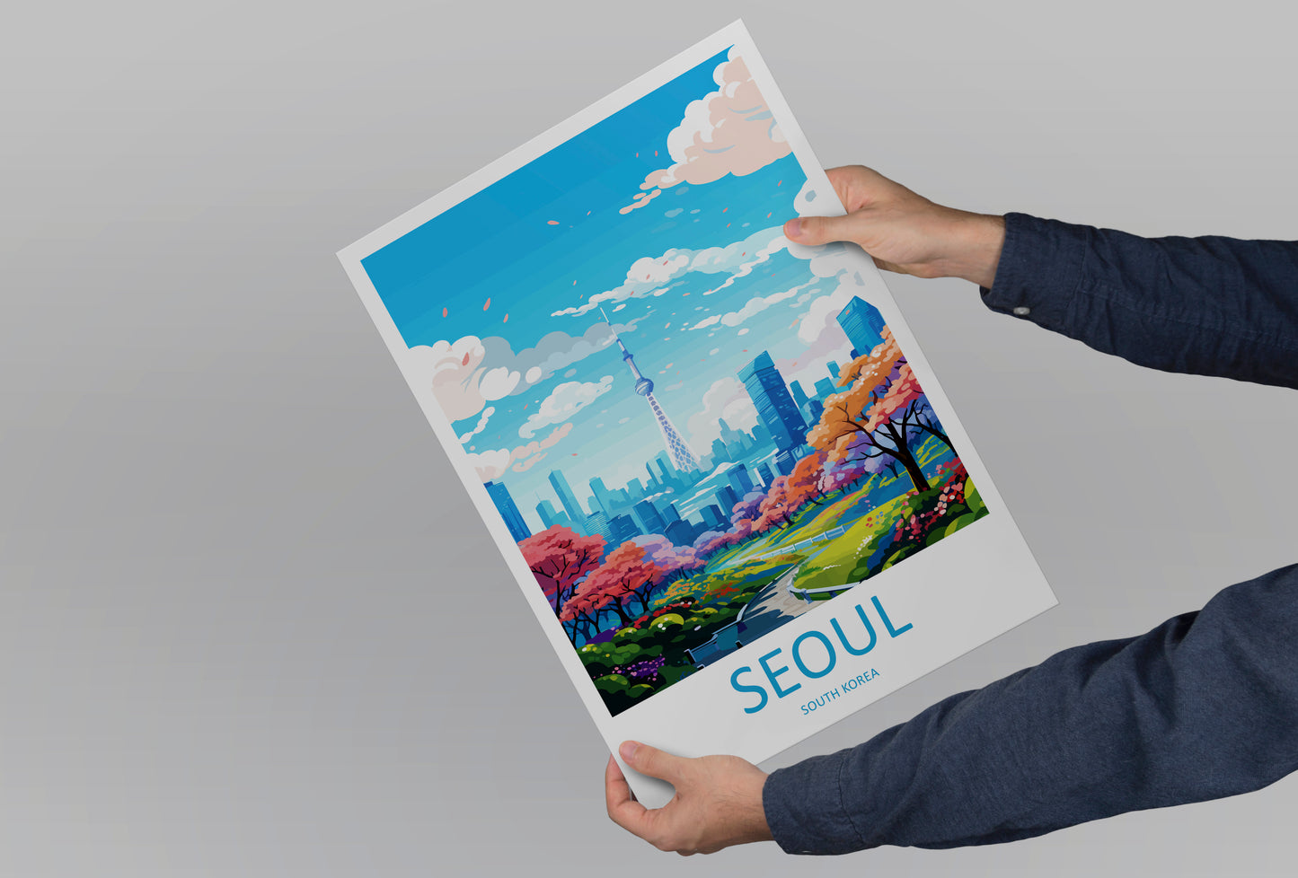 Seoul South Korea Travel Poster