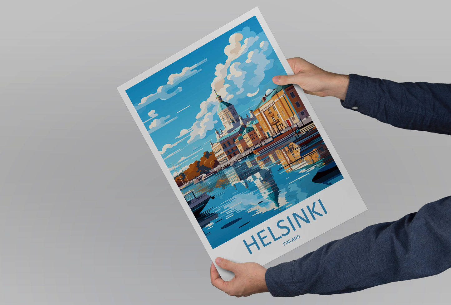 Helsinki Finland Travel Poster