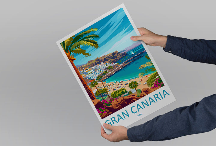 Gran Canaria Spain Travel Poster