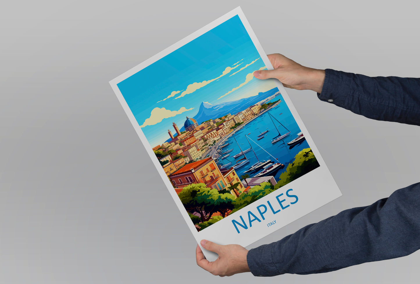 Naples Italy Travel Poster