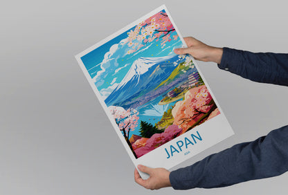 Mount Fuji Japan Travel Poster