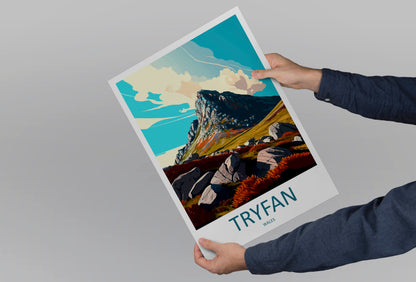 Tryfan Wales Travel Poster