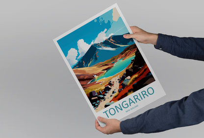 Tongariro New Zealand Travel Poster