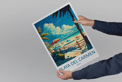 Playa Del Carmen Mexico Travel Poster