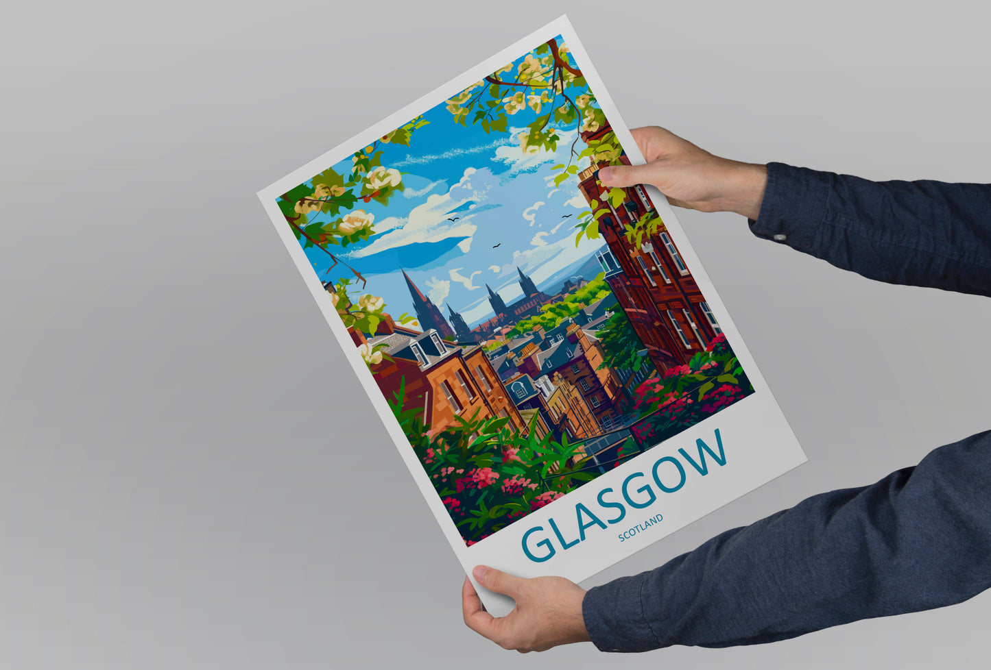 Glasgow Scotland Travel Poster