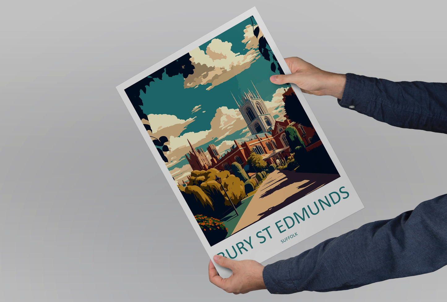 Bury St Edmunds England Travel Poster