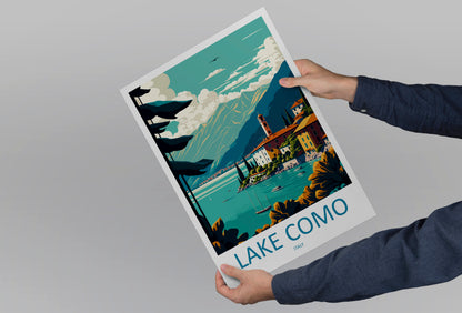 Lake Como Italy Travel Poster