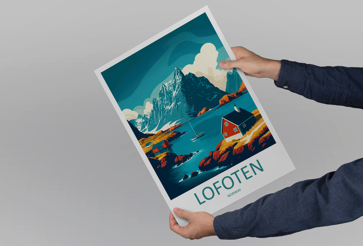 Lofoten Islands Norway Travel Poster