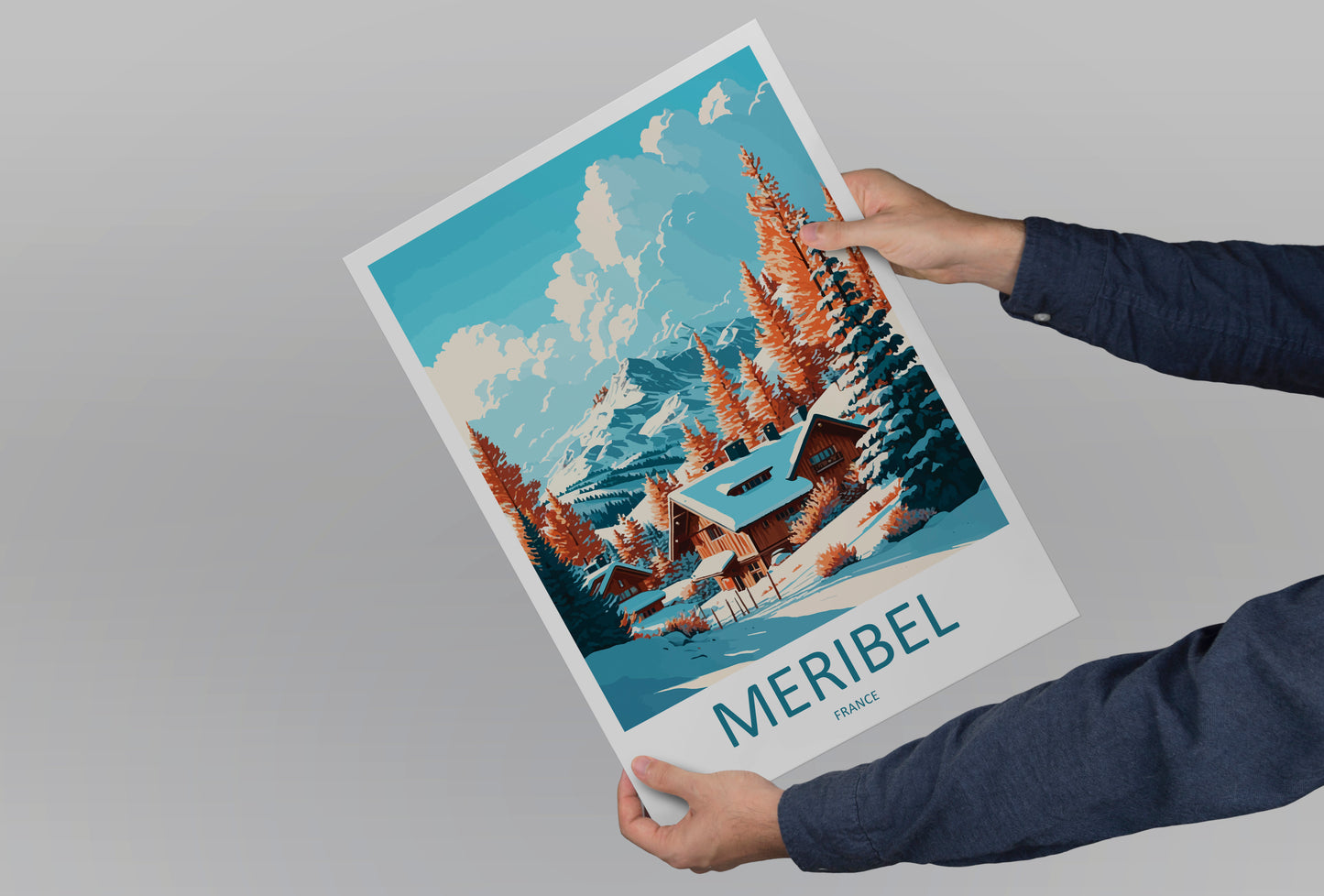 Meribel France Travel Poster