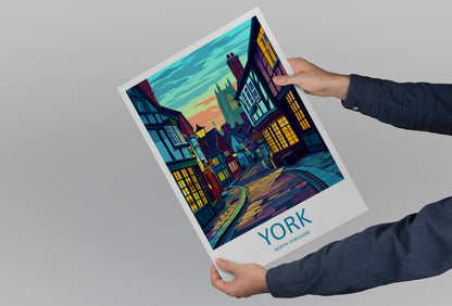 York England Travel Poster