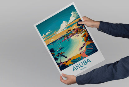 Aruba Caribbean USA Travel Poster