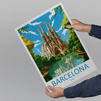 Barcelona Spain Travel Poster