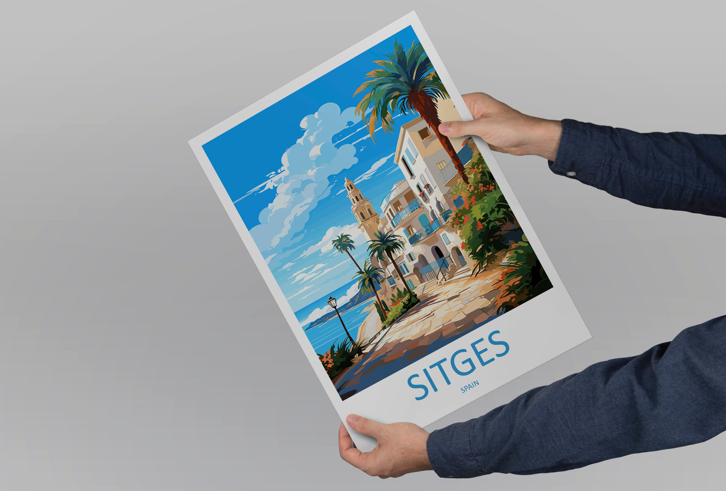 Sitges Spain Travel Poster