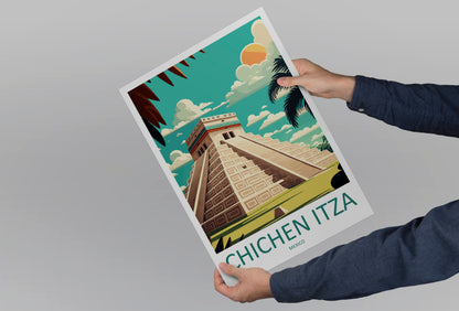 Chichen Itza Mexico Travel Poster