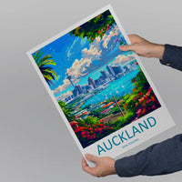 Auckland New Zealand Travel Poster