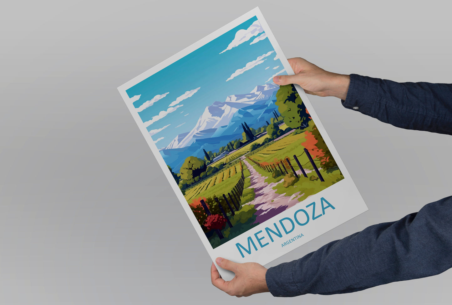 Mendoza Argentina Travel Poster