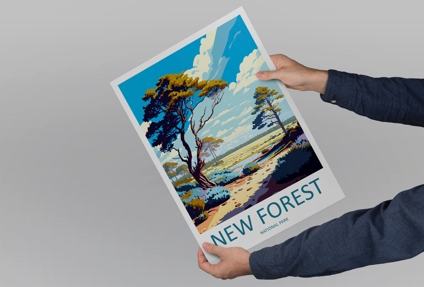 New Forest England Travel Poster