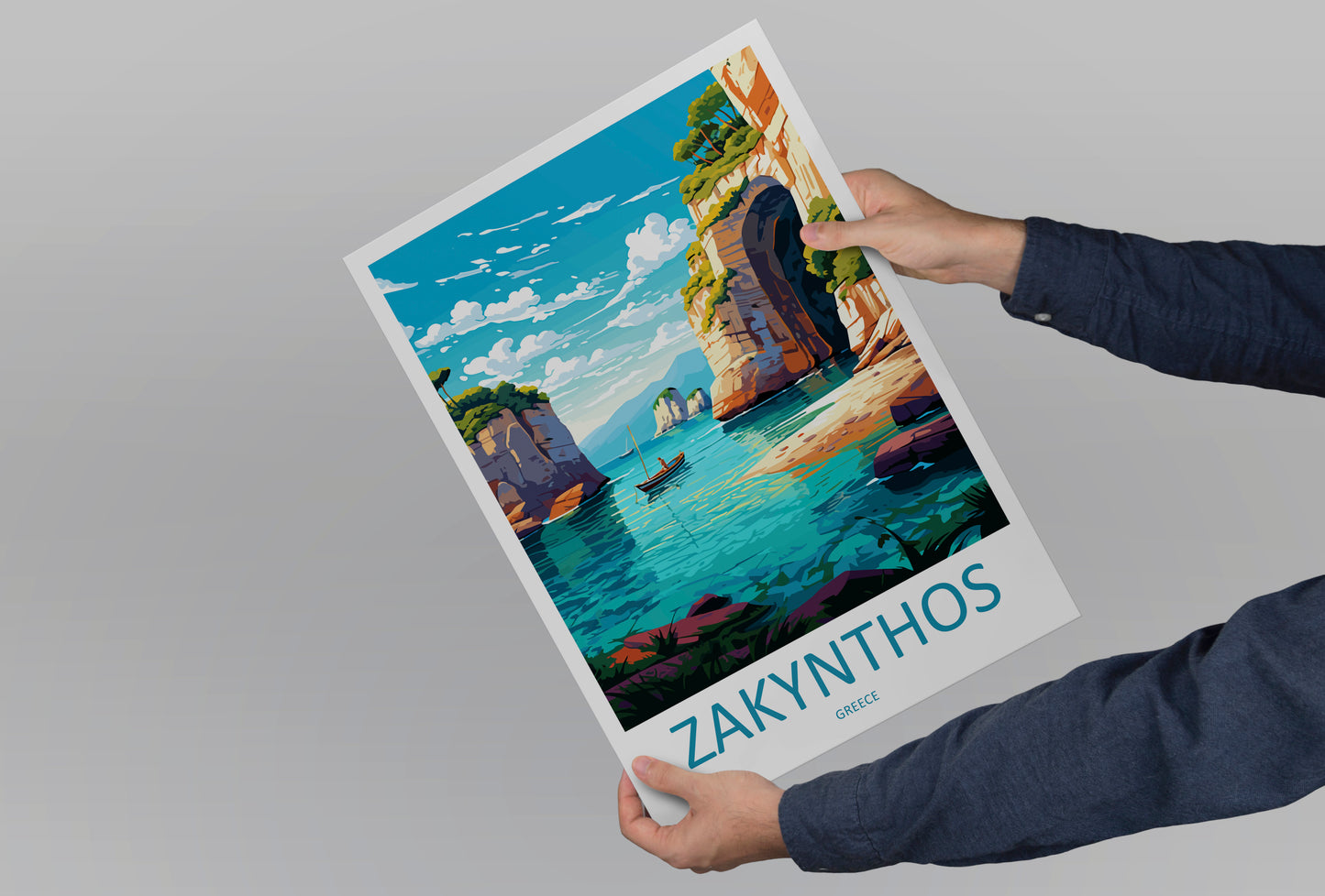 Zakynthos Greece Travel Poster