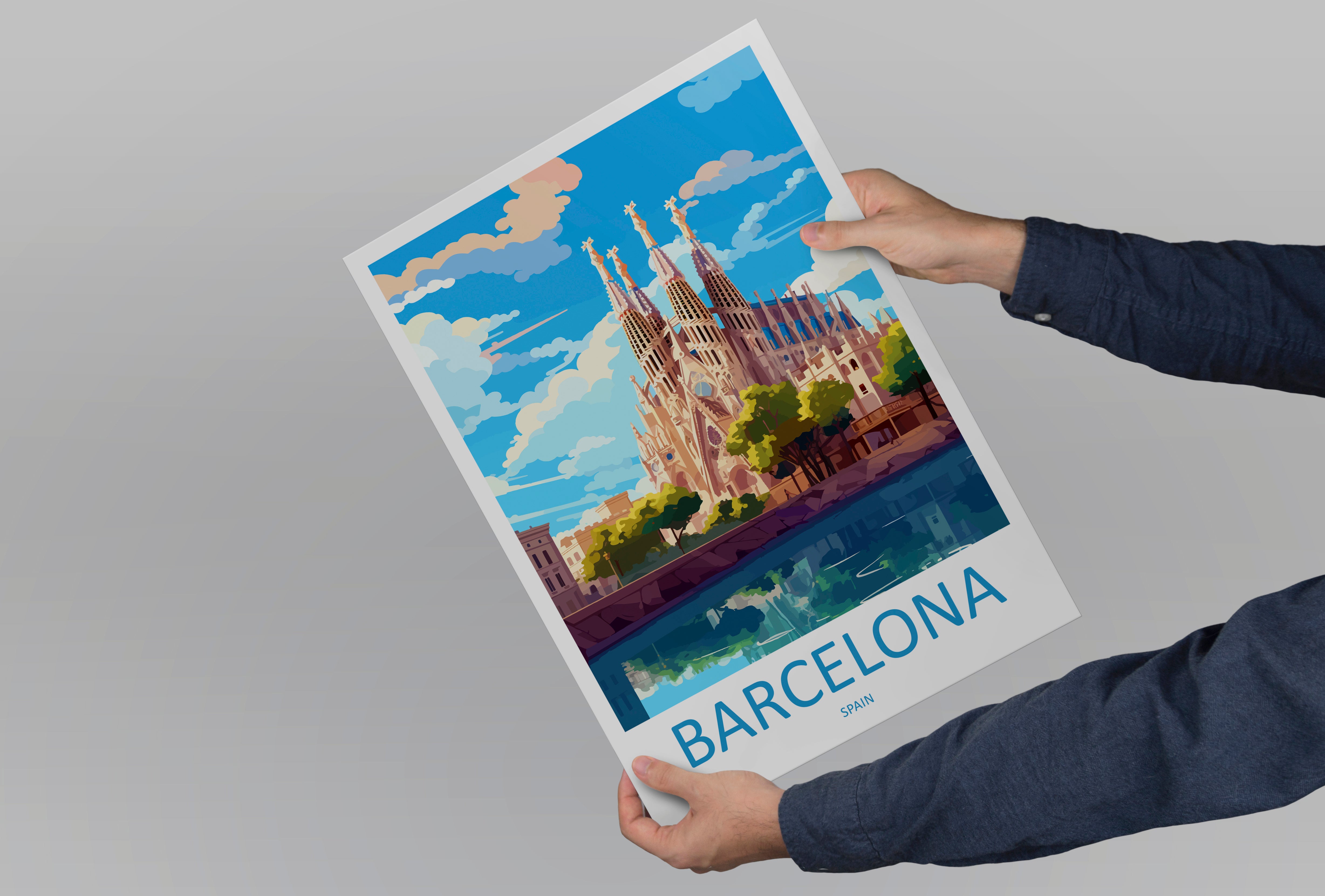 Barcelona Spain Travel Poster