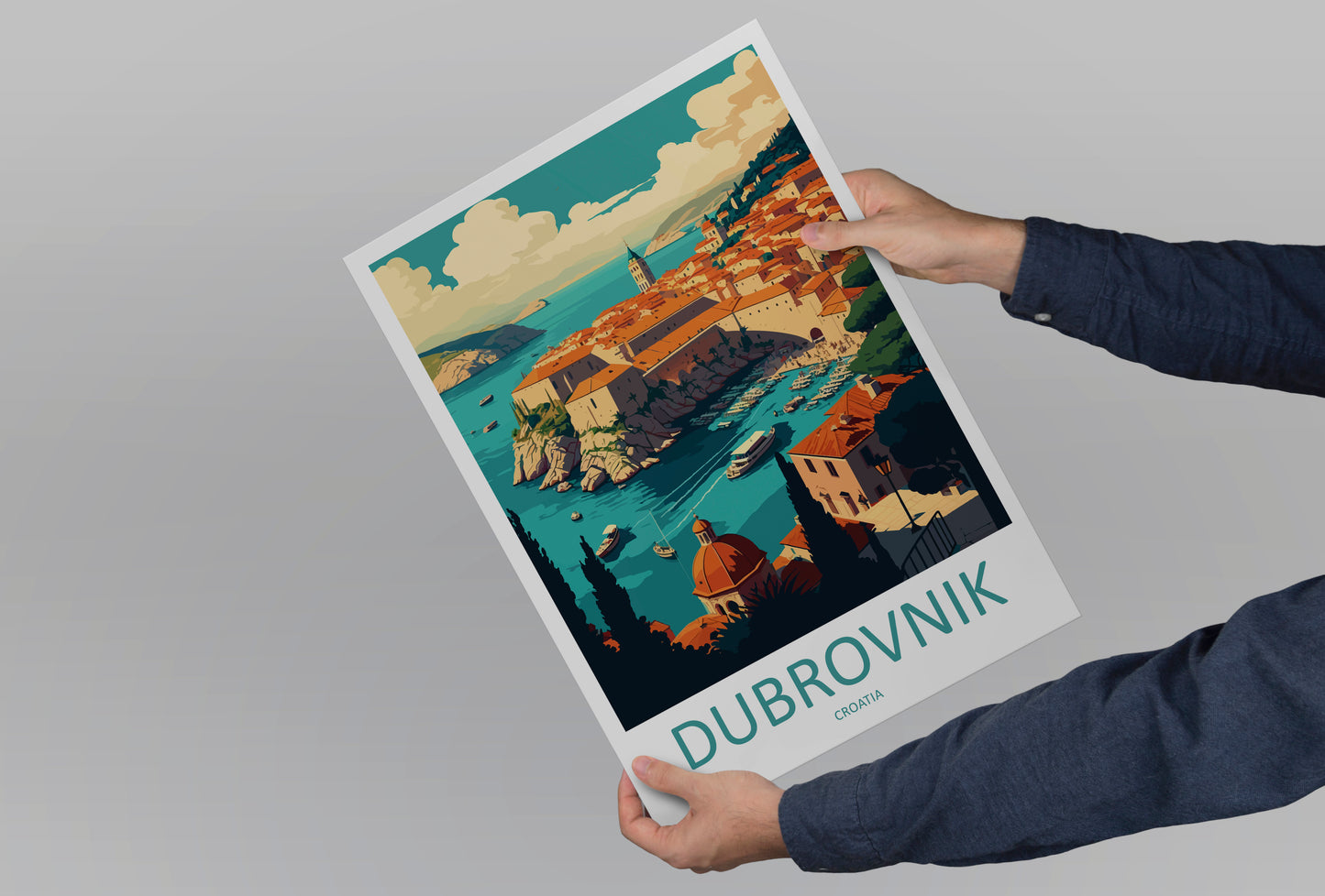 Dubrovnik Croatia Travel Poster