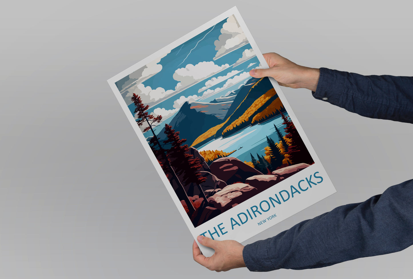 The Adirondacks USA Travel Poster