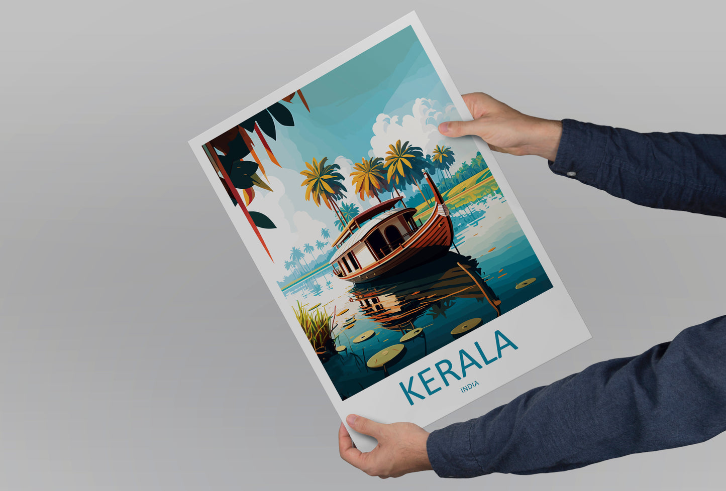 Kerala Indian Travel Poster