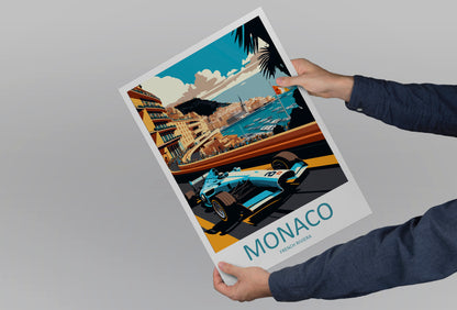 Monaco French Riviera Travel Poster