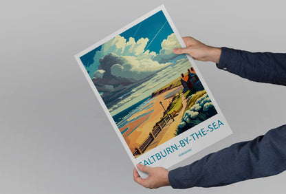 Saltburn-By-The-Sea England Travel Poster