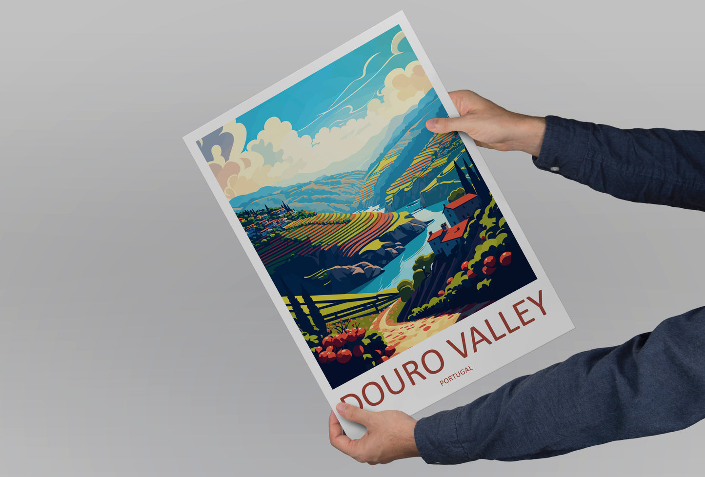 Douro Valley Portugal Travel Poster