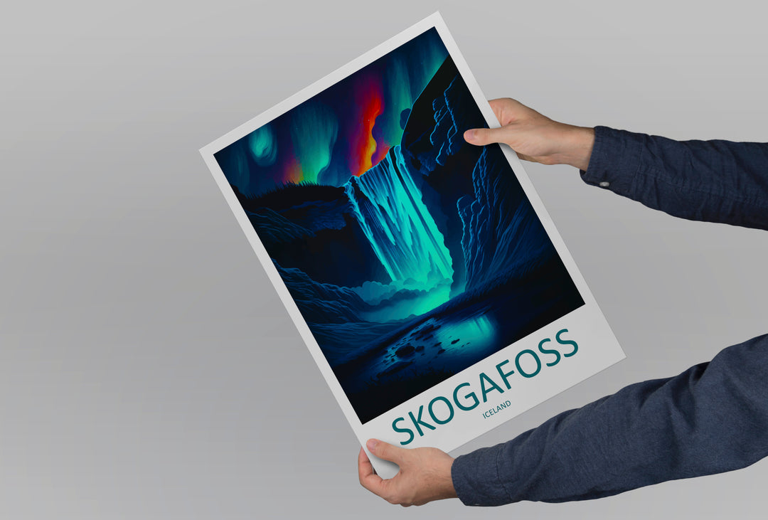 Skogafoss Iceland Travel Poster