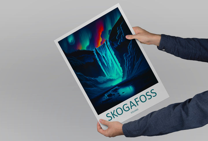 Skogafoss Iceland Travel Poster