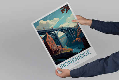 Ironbridge England Travel Poster