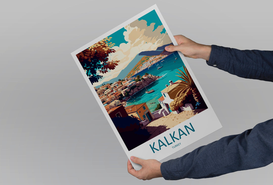 Kalkan Turkey Travel Poster