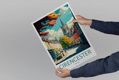 Cirencester England Travel Poster