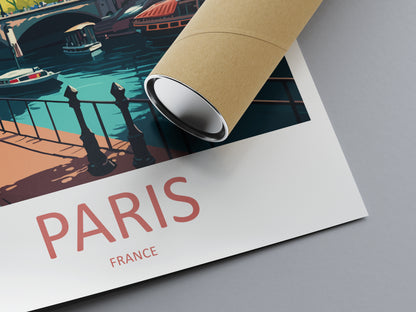 Paris France Travel Poster