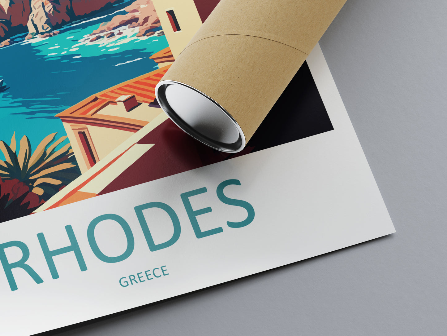 Rhodes Greece Travel Poster