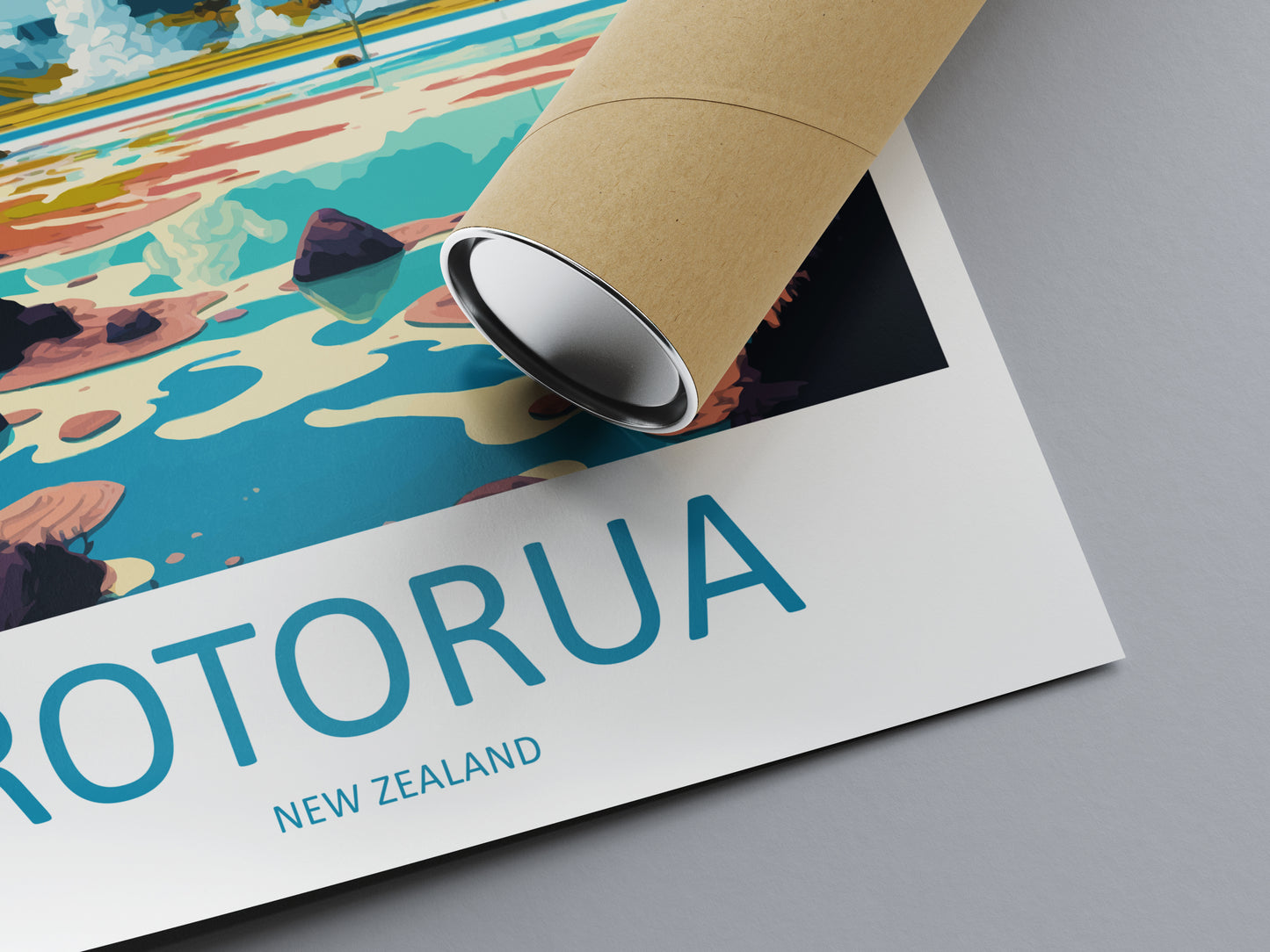 Rotorua New Zealand Travel Poster