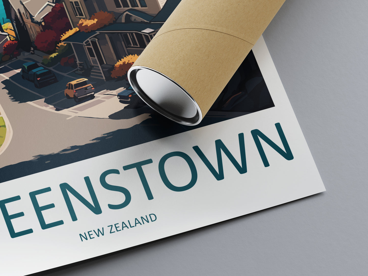 Queenstown New Zealand Travel Poster