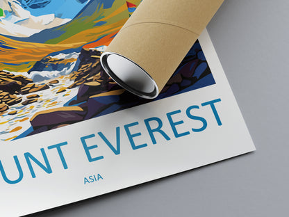 Mount Everest China Travel Poster