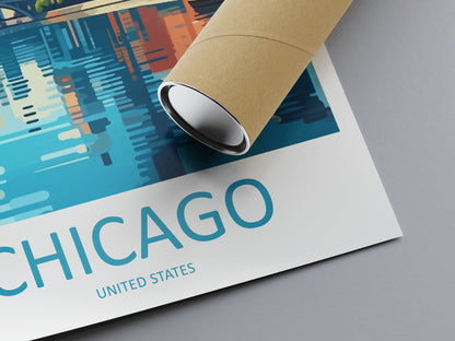 Chicago United States Travel Poster