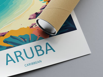 Aruba Caribbean USA Travel Poster