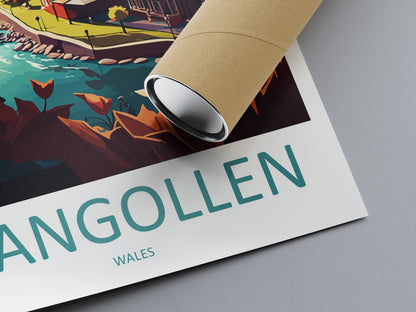 Llangollen Wales Travel Poster