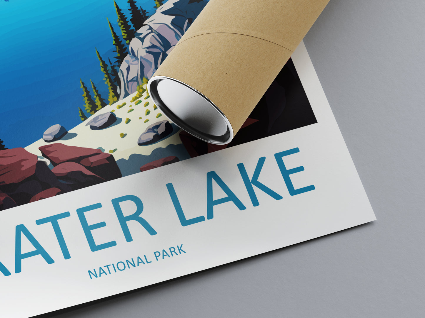 Crater Lake USA Travel Poster