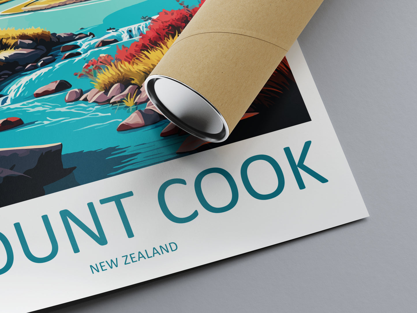 Mount Cook New Zealand Travel Poster