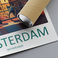 Amsterdam Netherlands Travel Poster