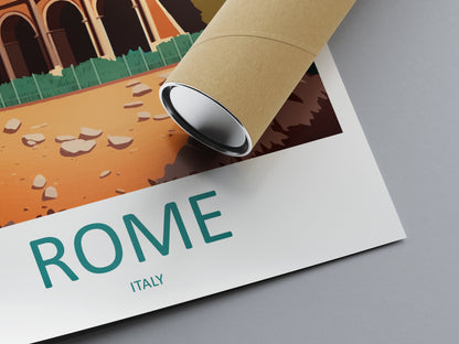 Rome Italy Travel Poster