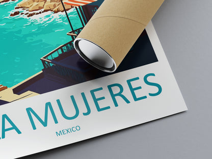 Isla Mujeres Mexico Travel Poster