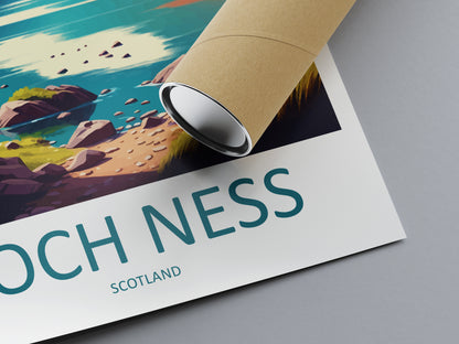 Loch Ness Scotland Travel Poster